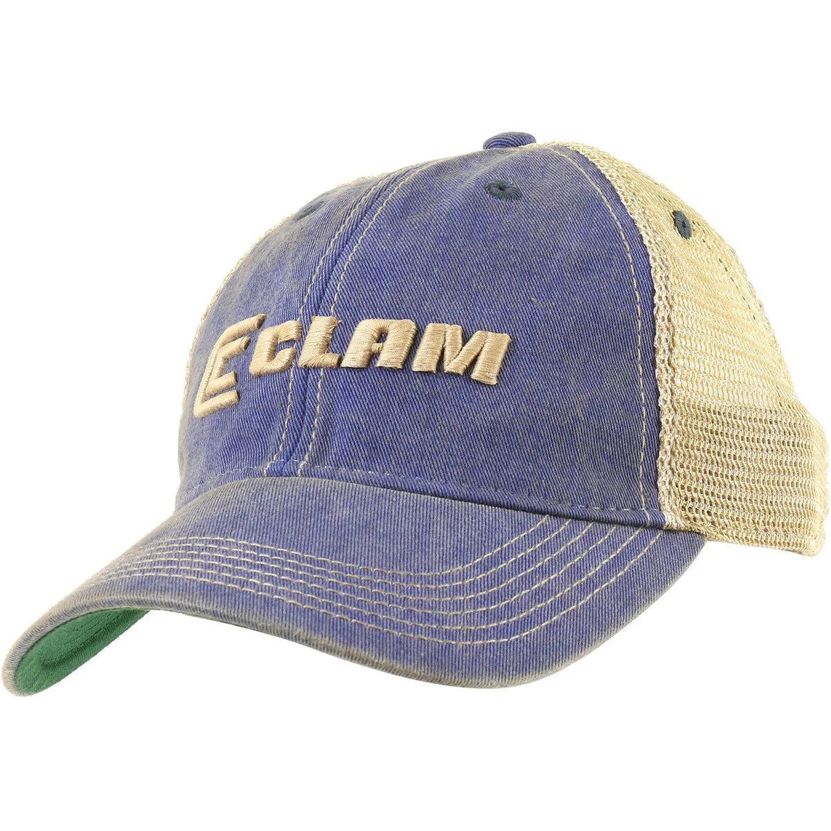 Clam Old Favorite Legacy Woman's Trucker Hat Blue/Oatmeal