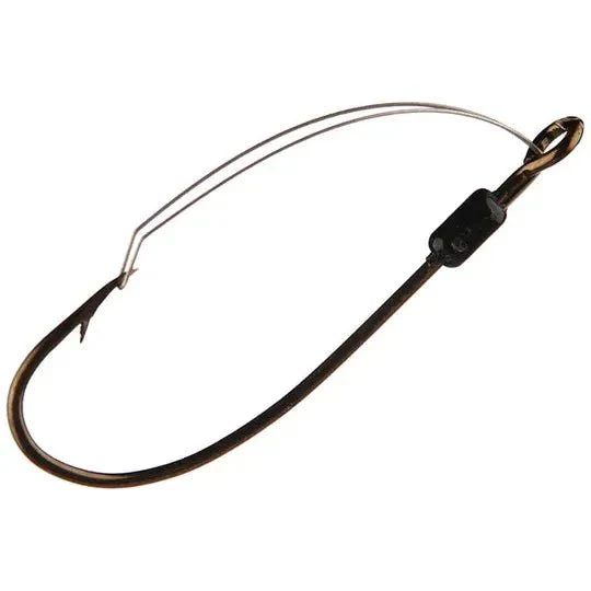 Eagle Claw Weedless Baitholder Offset Hooks Size 5/0 Qty 4 Bronze