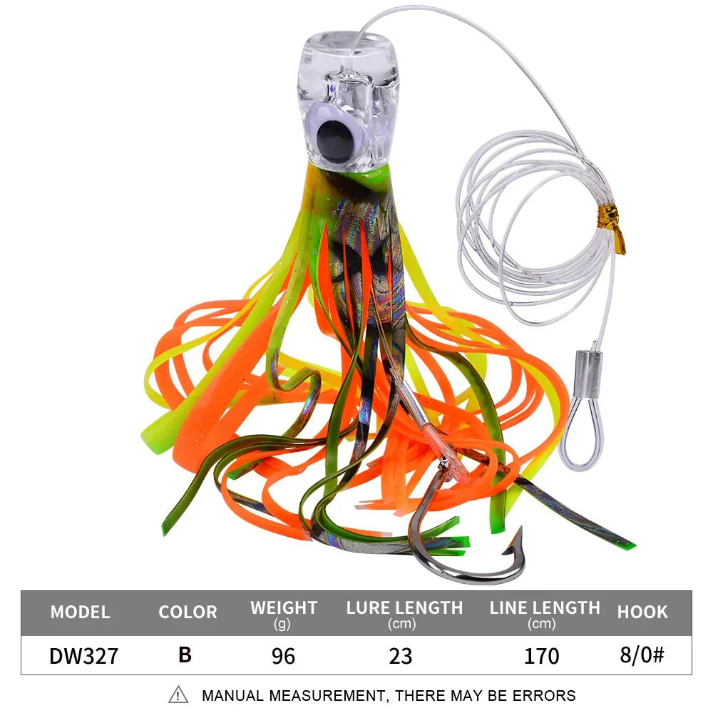 FAS Resin Head Rigged Saltwater Offshore Trolling Lure 8/0, 9