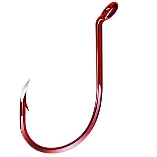 Eagle Claw Trokar Long Shank Octopus Hook Sz 6/0 Qty 4 Red