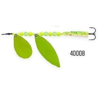 Mack's Lure Scorpion Salmon Spinner, Chartreuse Blades/Green & Chartreuse