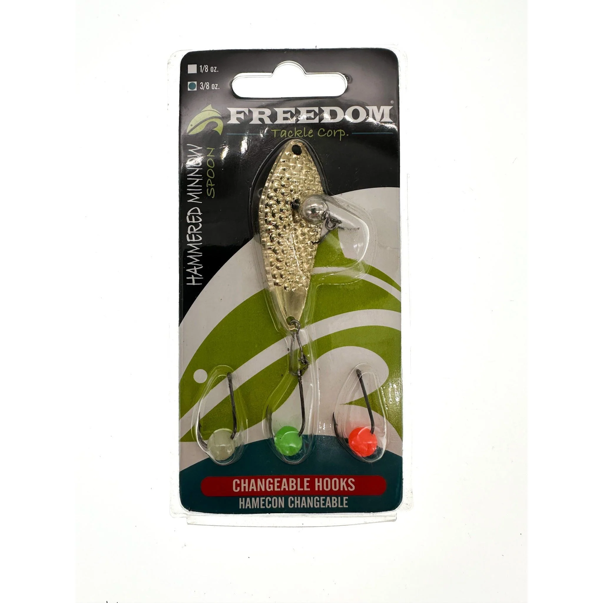 FREEDOM LURES HAMMERED MINNOW SPOON 3/8 oz. Gold