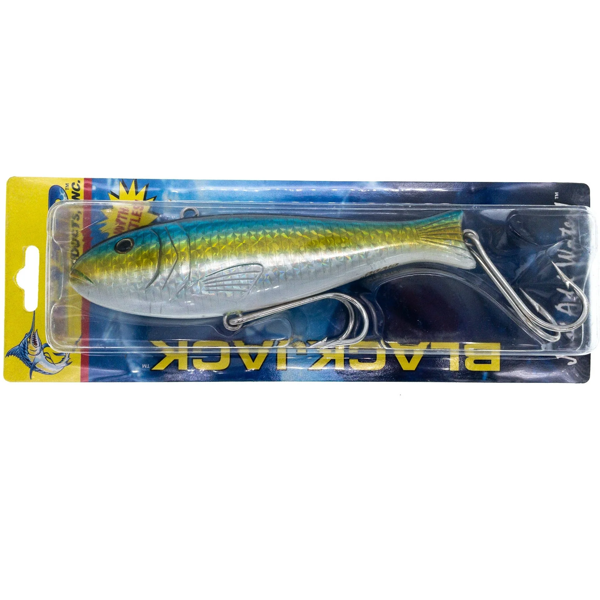 Braid Blackjack Saltwater Trolling Lure w/ Double Claw Hooks