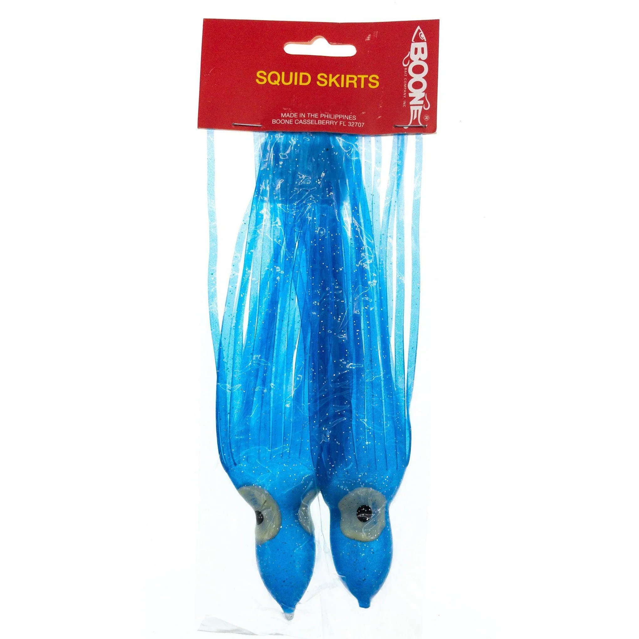 Boone Big Game Octopus Squid Trolling Skirts w Hand Painted Glow Eyes QTY 2