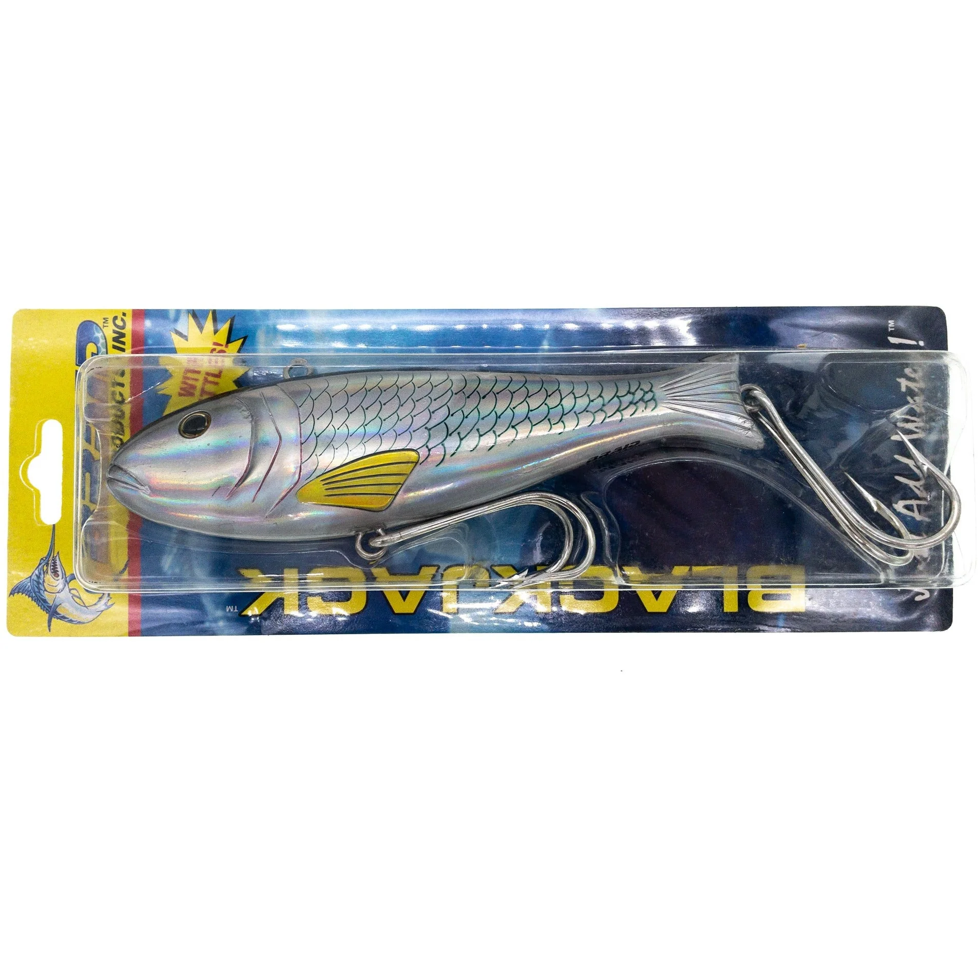 Braid Blackjack Saltwater Trolling Lure w/ Double Claw Hooks