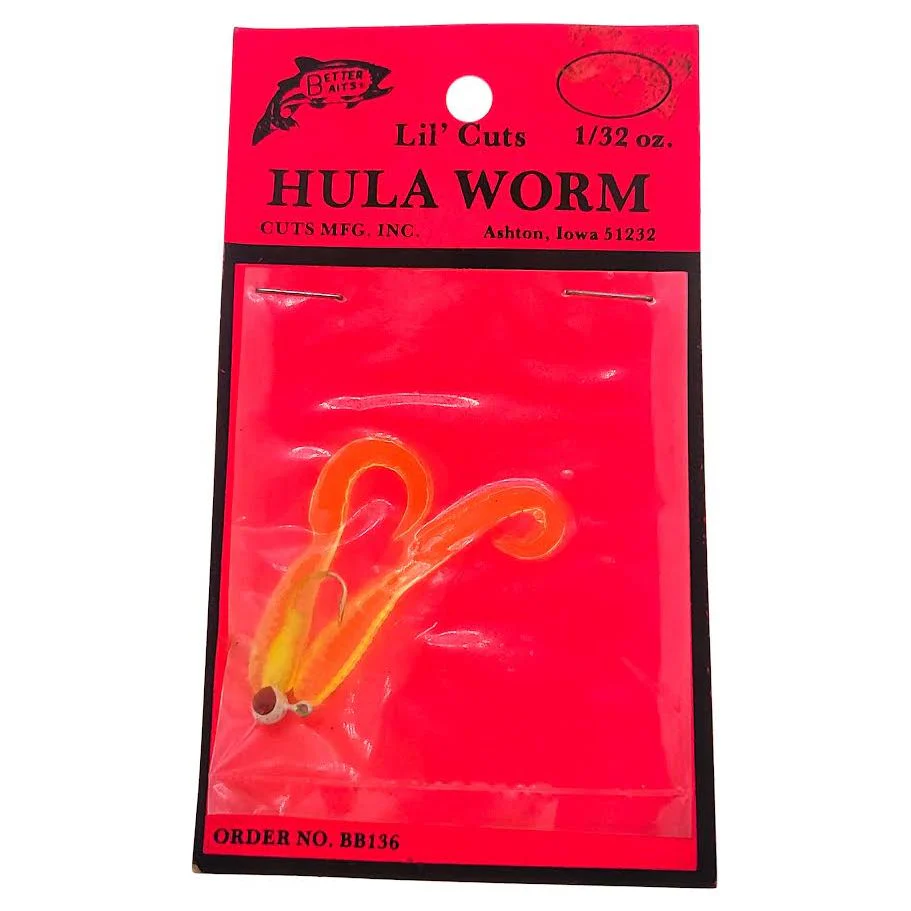 Better Baits Lil' Cuts Hula Worm 1/32 Oz Qty 2
