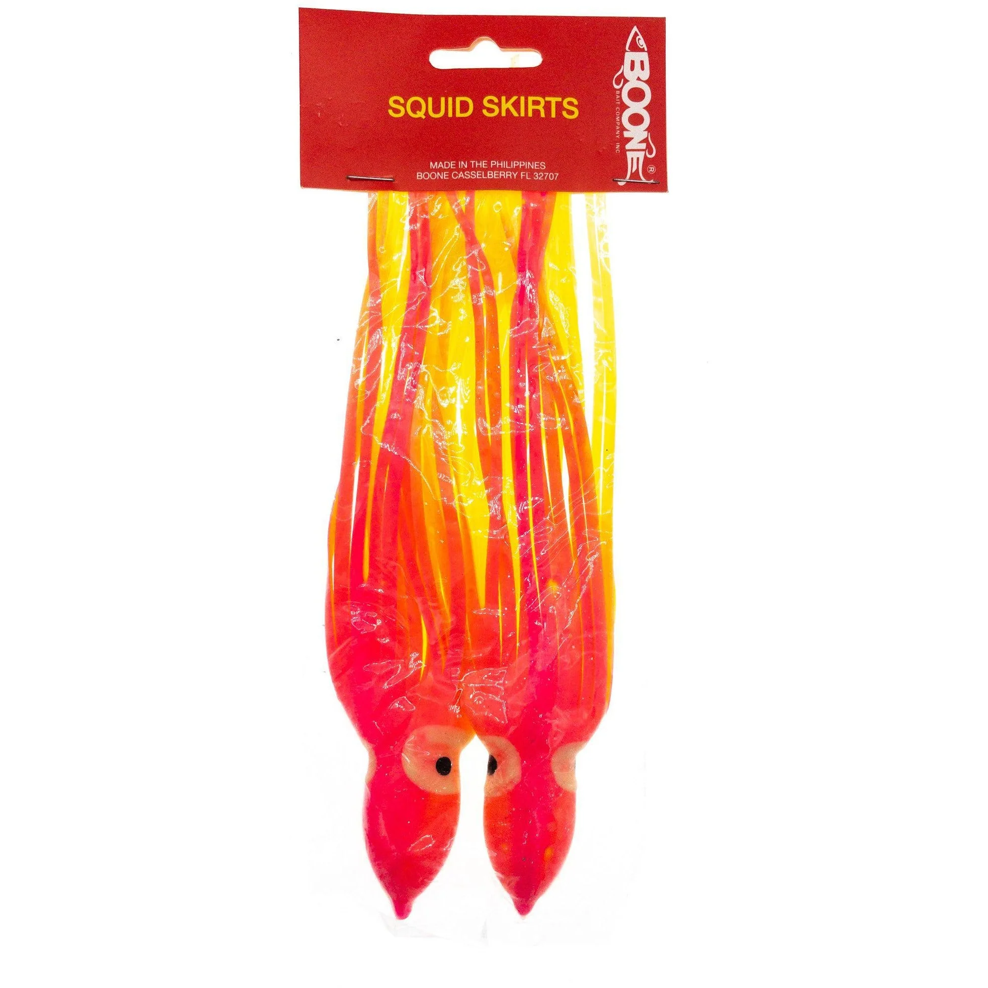 Boone Big Game Octopus Squid Trolling Skirts w Hand Painted Glow Eyes QTY 2