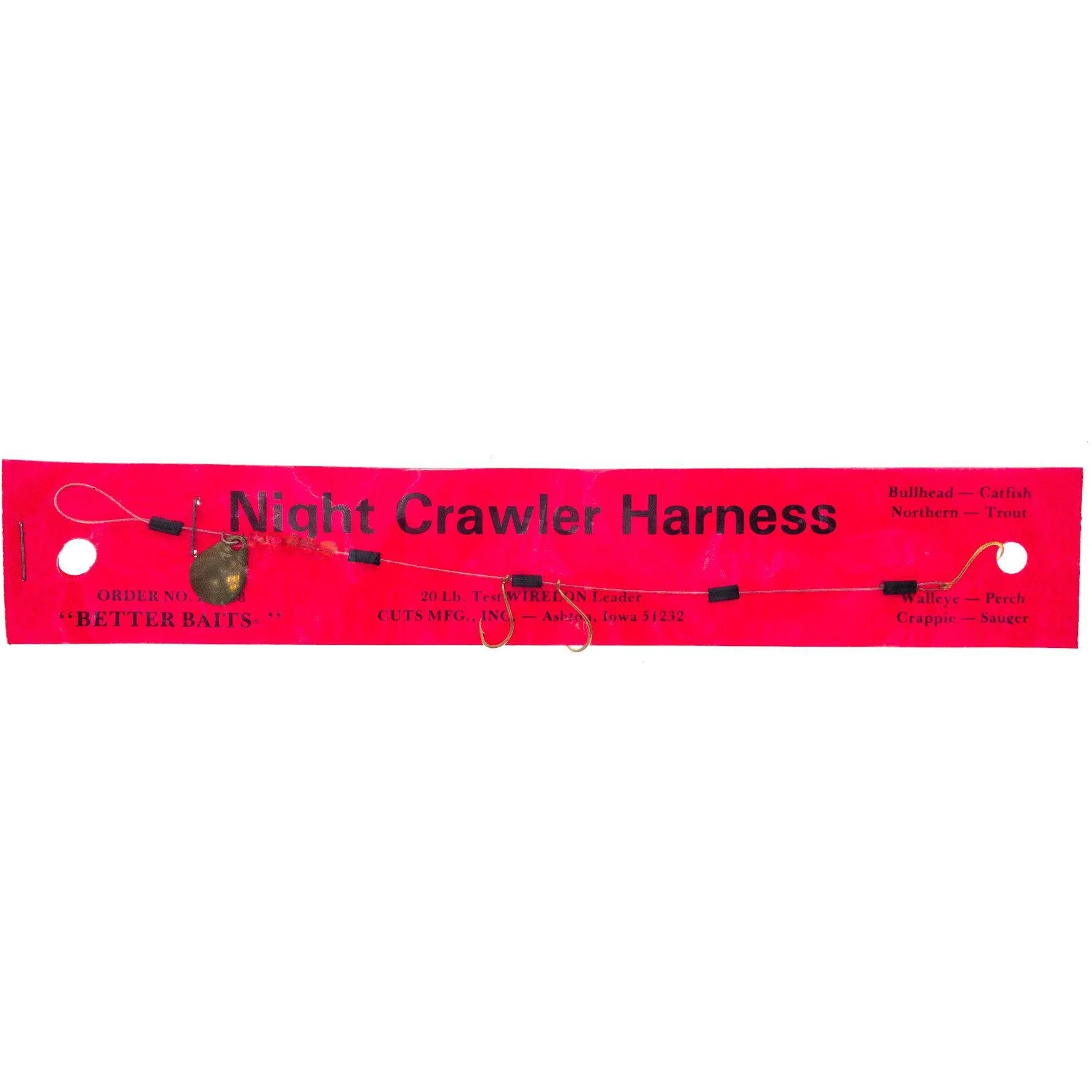 Better Baits Night Crawler Harness Gold