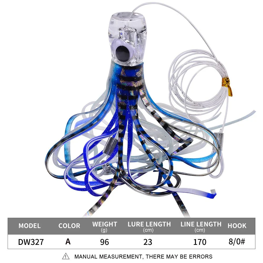 FAS Resin Head Rigged Saltwater Offshore Trolling Lure 8/0, 9