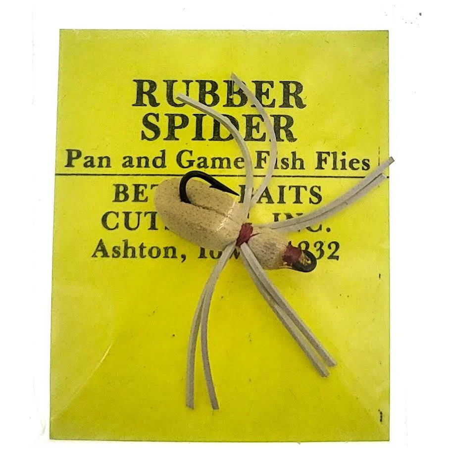 Better Baits Rubber Spider Pan & Game Fish Flies Qty 1
