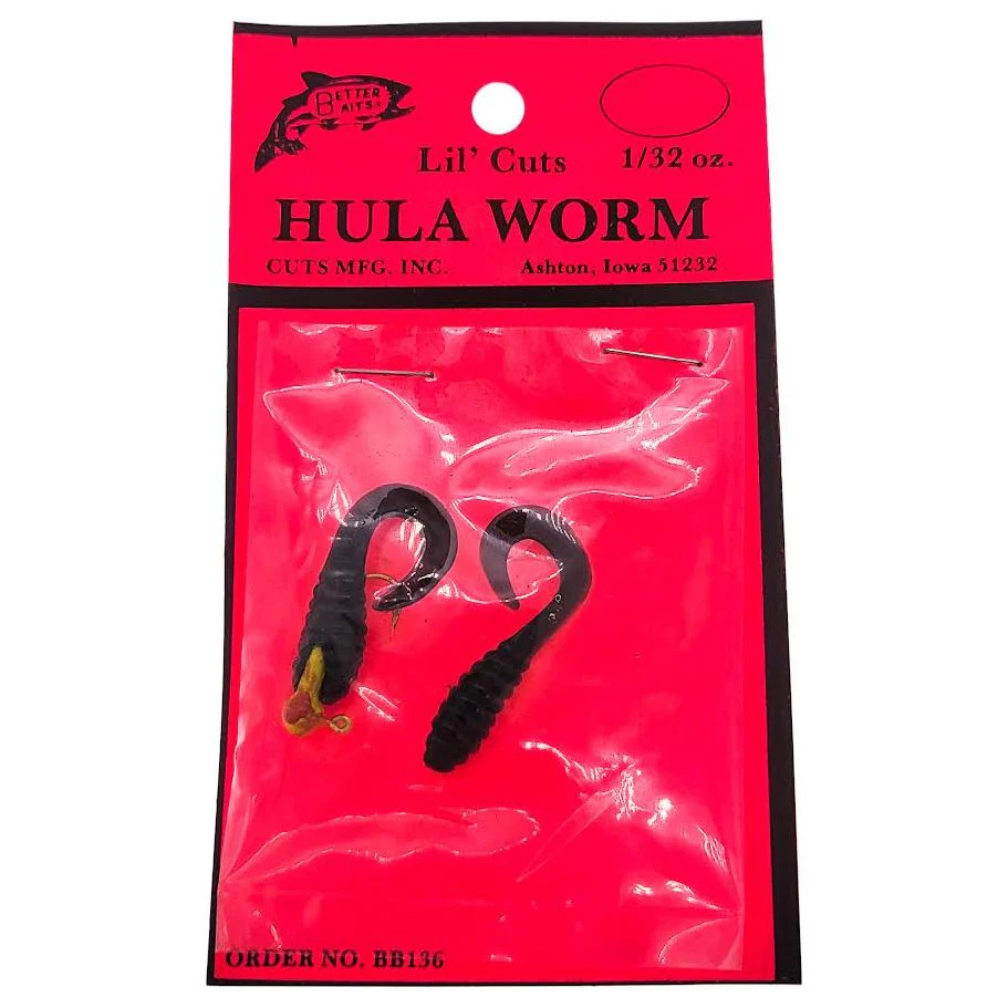 Better Baits Lil' Cuts Hula Worm 1/32 Oz Qty 2