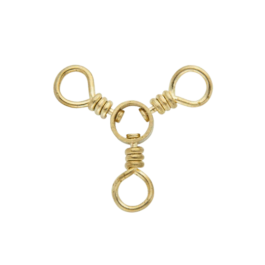 Blade Tackle 3-Way Swivels Sz 3/0 Qty 12 Brass