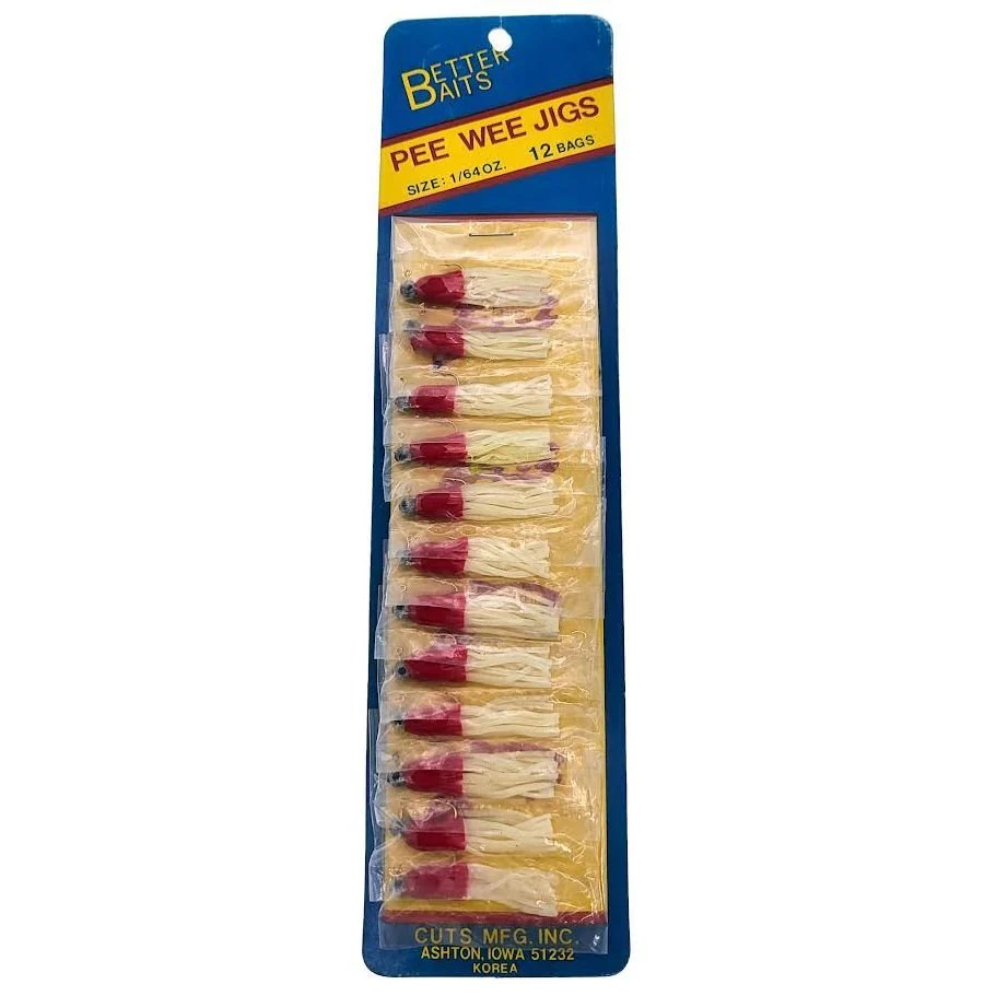 Better Baits Skirted Pee Wee Jig 1/32 Oz Card of 12