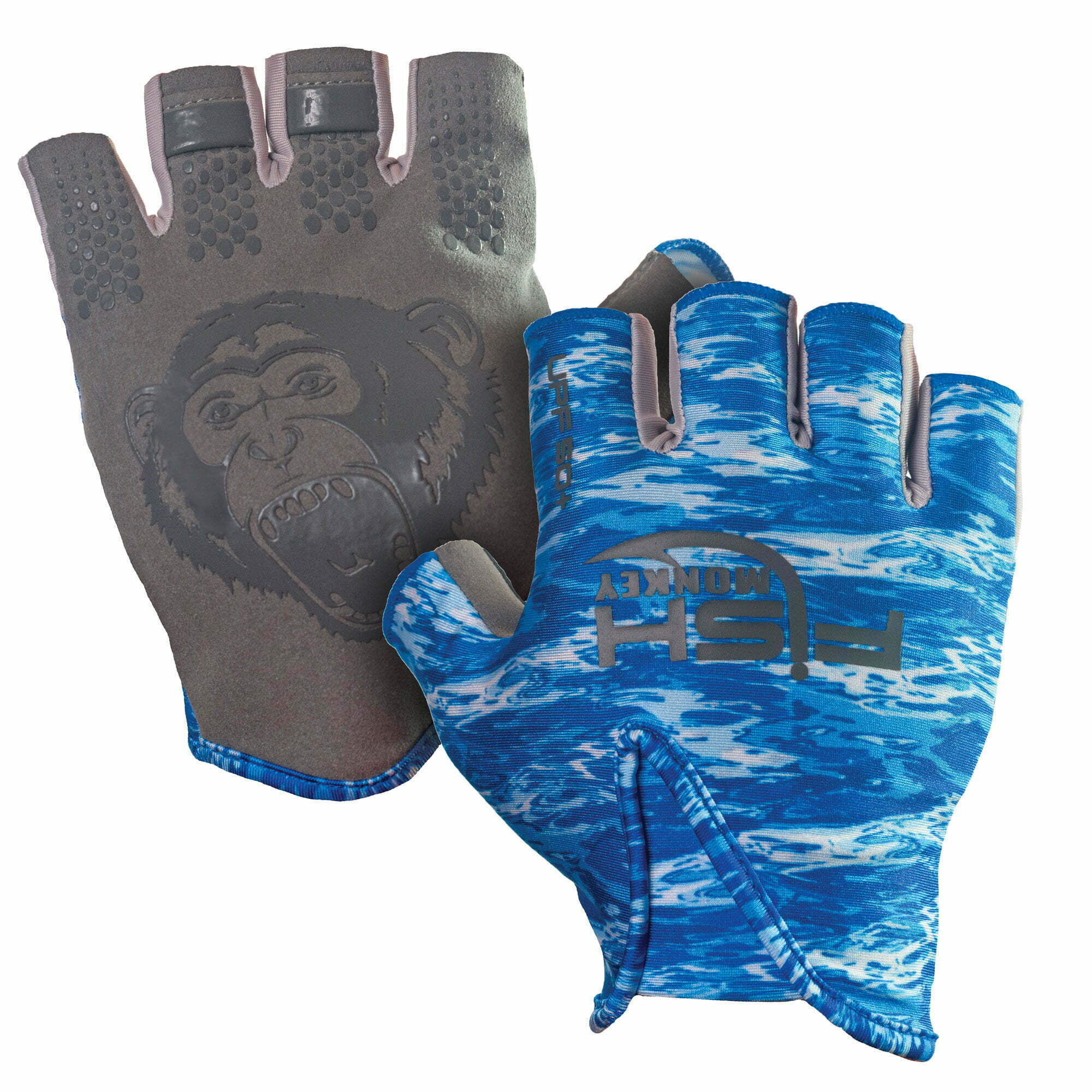 Fish Monkey Stubby Guide Glove Blue Water Camo