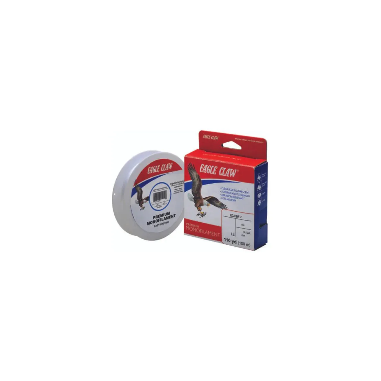 Eagle Claw Premium Monofilament 8Lb 110yd Clear Blue Fluorescent