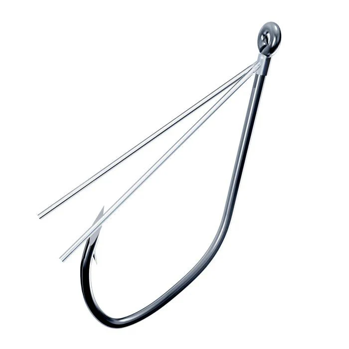 Eagle Claw Trokar Weedless Finesse Hooks Sz 1/0 Qty 6