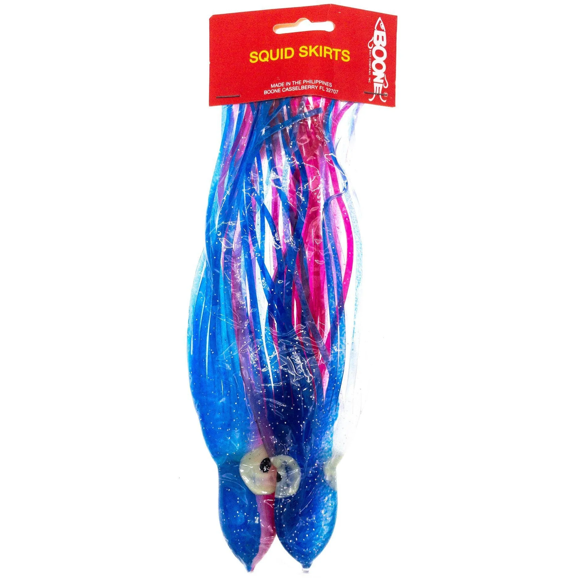 Boone Big Game Octopus Squid Trolling Skirts w Hand Painted Glow Eyes QTY 2