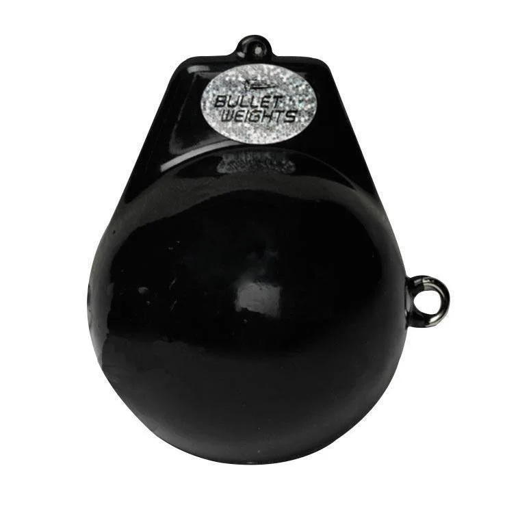 Bullet Weight Coated Ball With Fin Down Rigger 10 Lb Black Qty 1