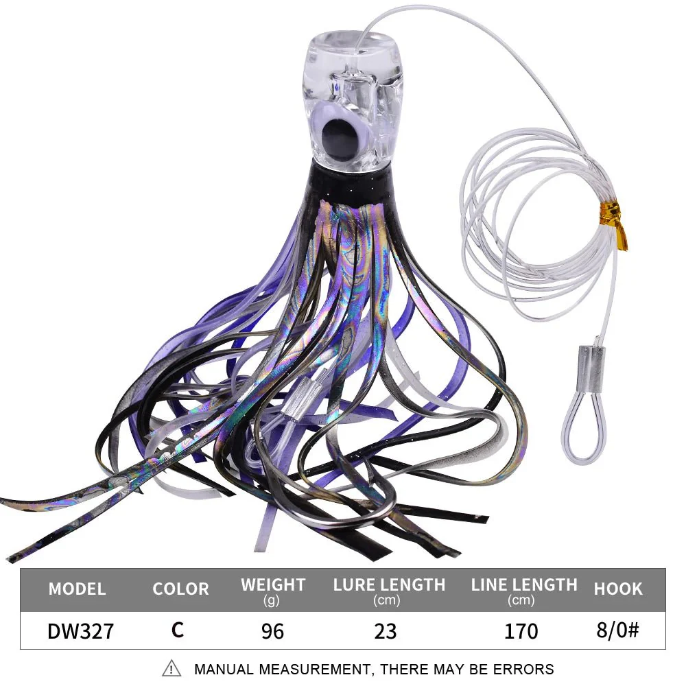 FAS Resin Head Rigged Saltwater Offshore Trolling Lure 8/0, 9