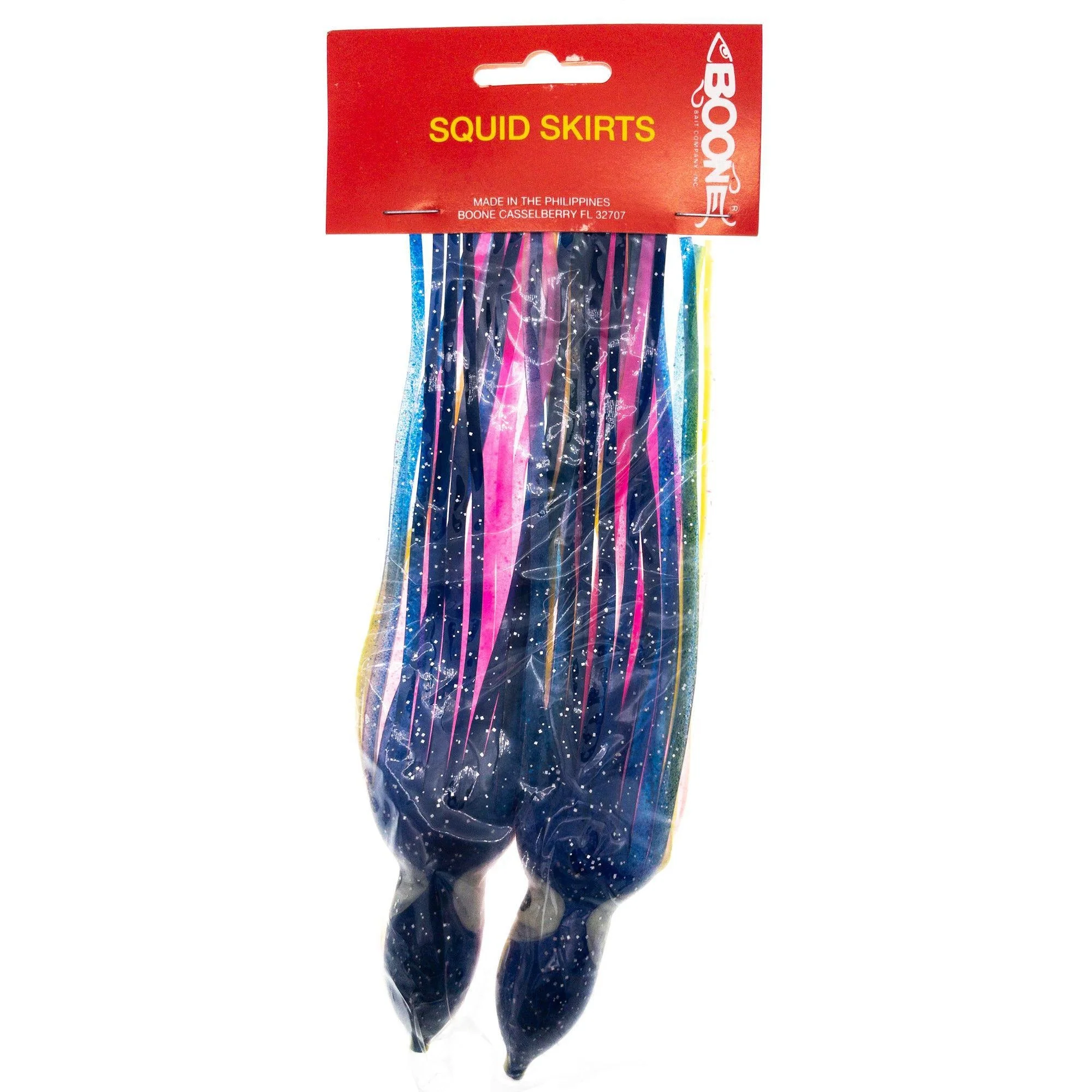 Boone Big Game Octopus Squid Trolling Skirts w Hand Painted Glow Eyes QTY 2