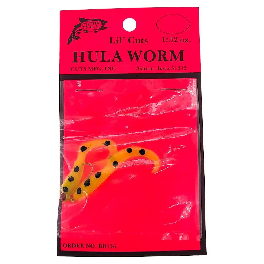 Better Baits Lil' Cuts Hula Worm 1/32 Oz Qty 2