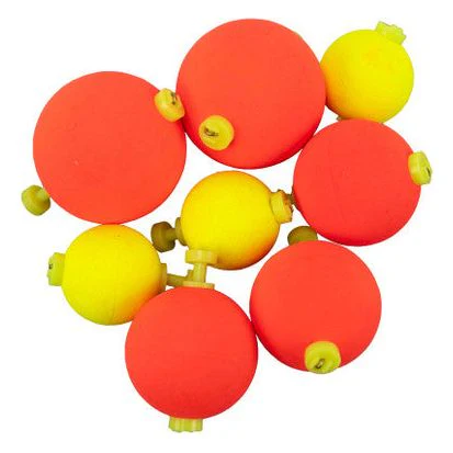 Thill Sphere Foam Floats Assorted Colors/Sizes Qty 8
