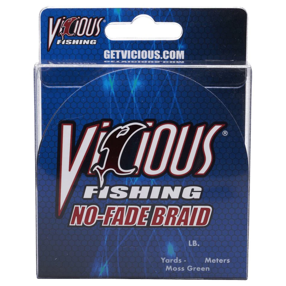 Vicious Fishing No-Fade Braid 150 Yds Hi-Vis Yellow