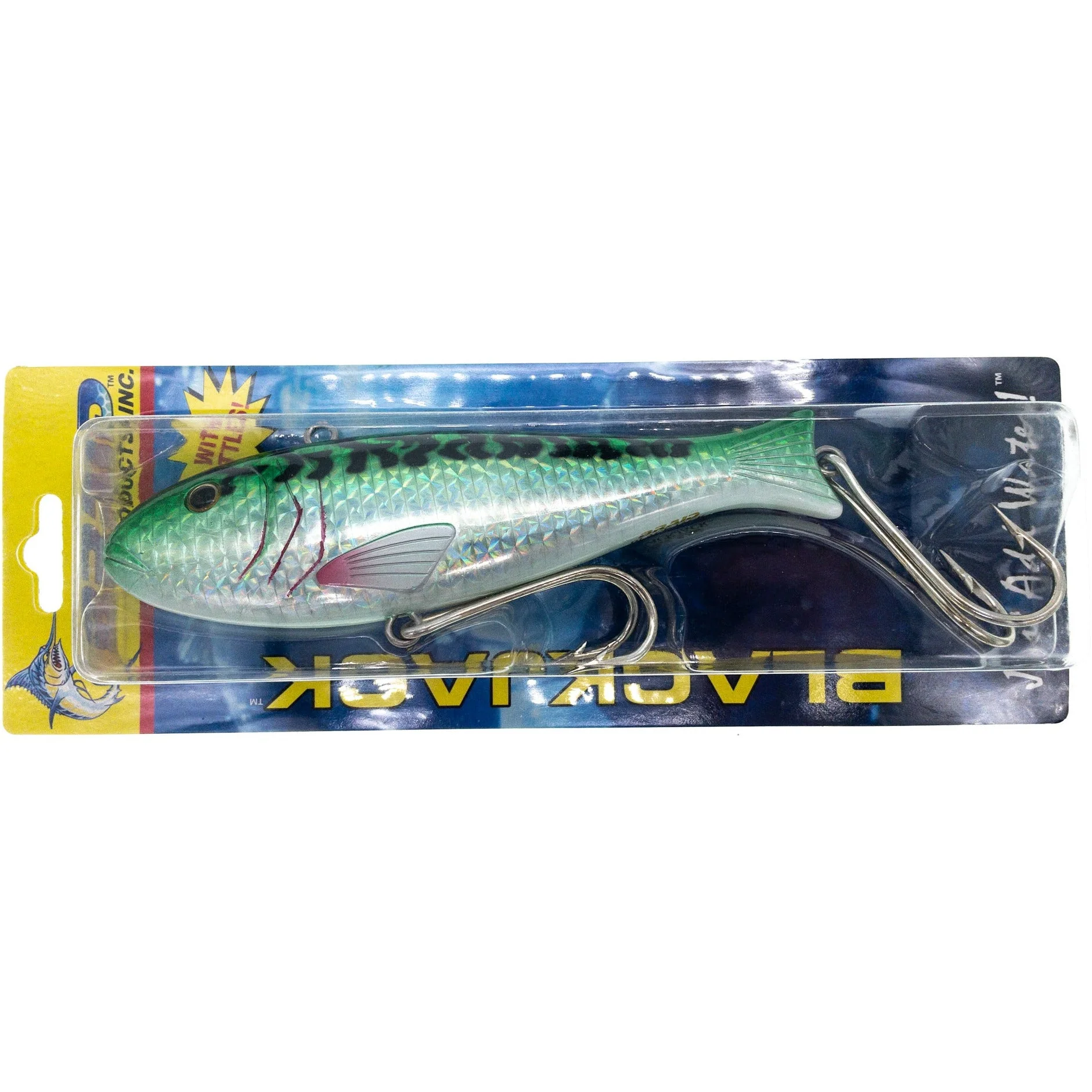 Braid Blackjack Saltwater Trolling Lure w/ Double Claw Hooks