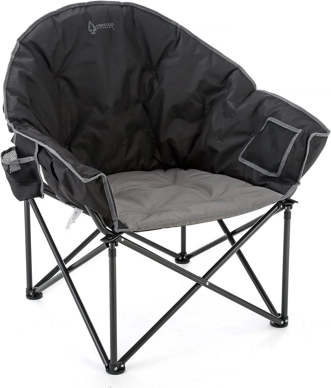 Oversized Heavy-Duty Club Folding Camping Chair w/External Pocket