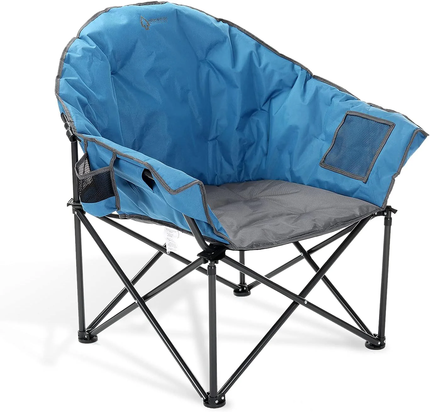 Oversized Heavy-Duty Club Folding Camping Chair w/External Pocket