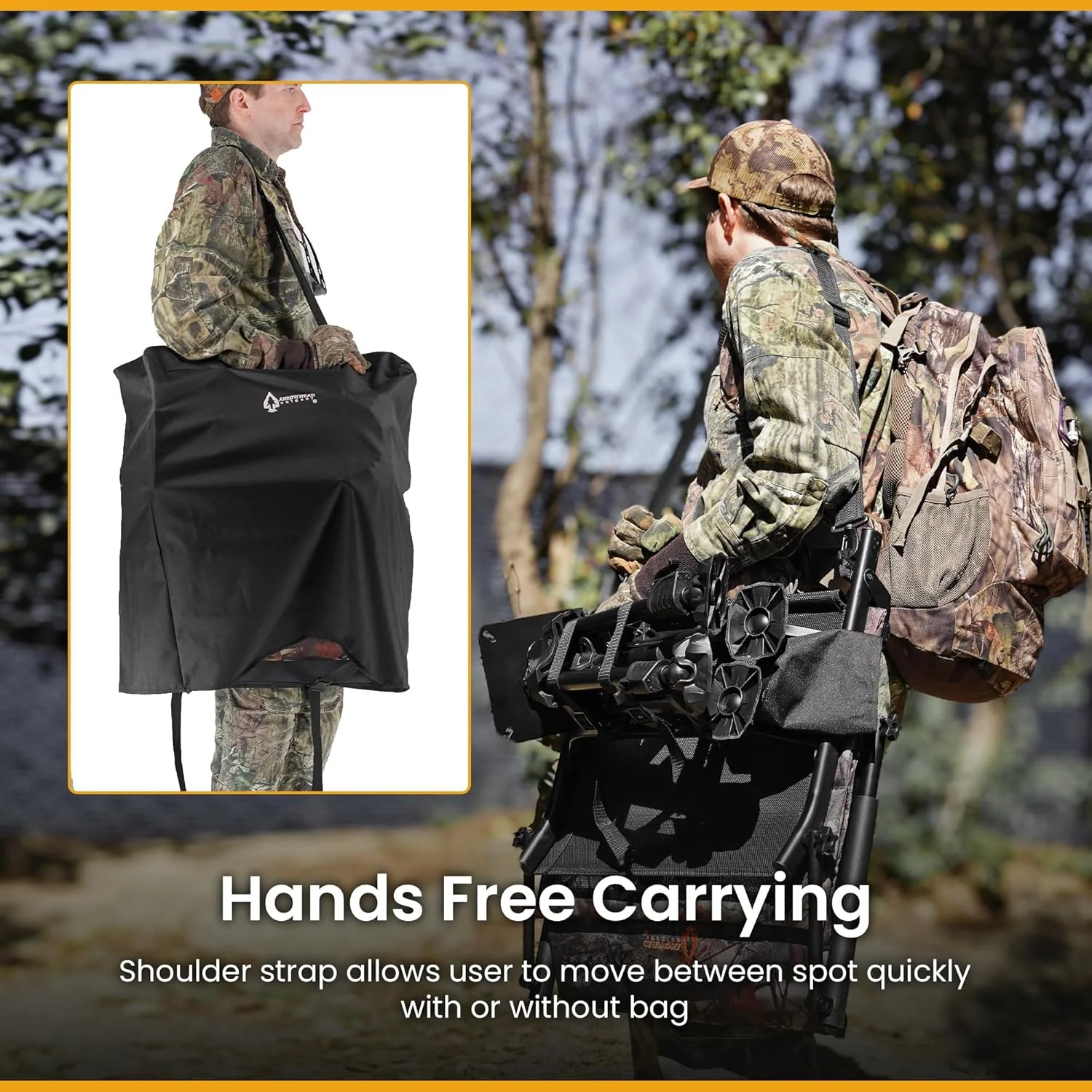 360° Hunting Swivel Blind Chair with Removable Camouflage Seat Pad