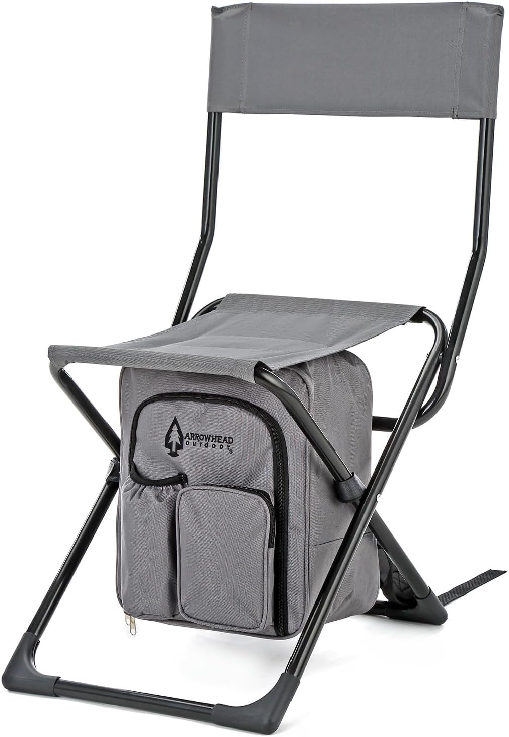 Backpackable Stool with Backrest and Cooler - Large Seat