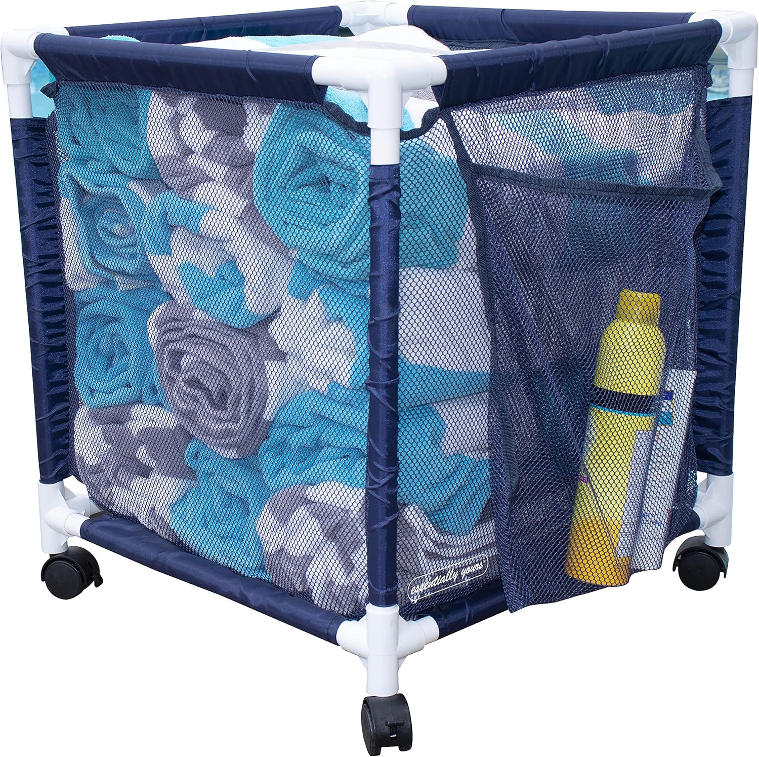 Essentially Yours Rolling Pool Storage Small Organizer Bin, 18