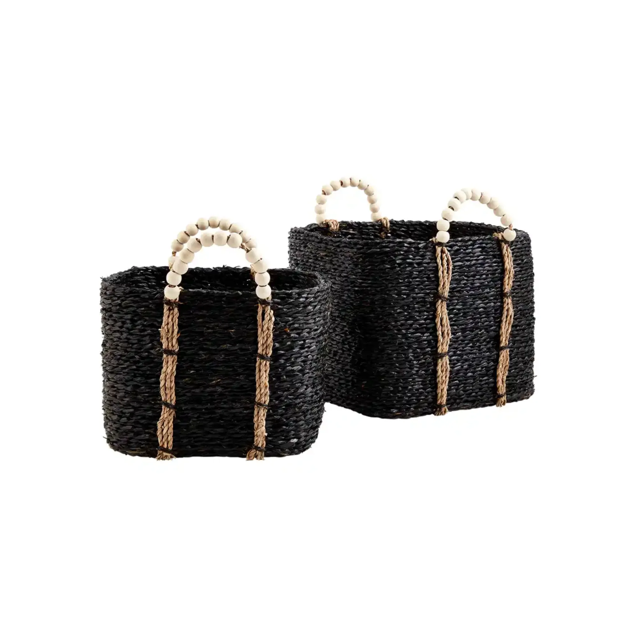 Black Beaded Basket