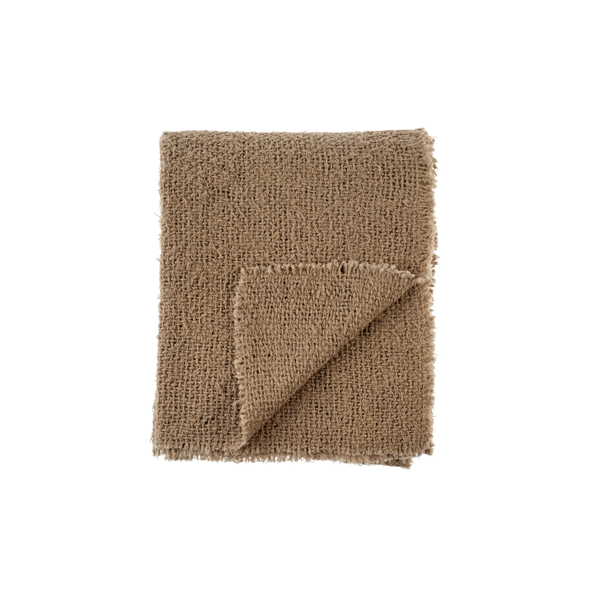 Sable Fringe Throw - Beige