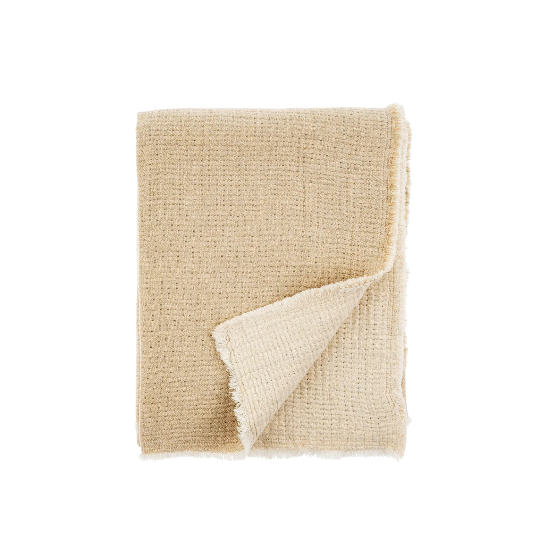 Madeira Double Sided Throw - Beige/Natural