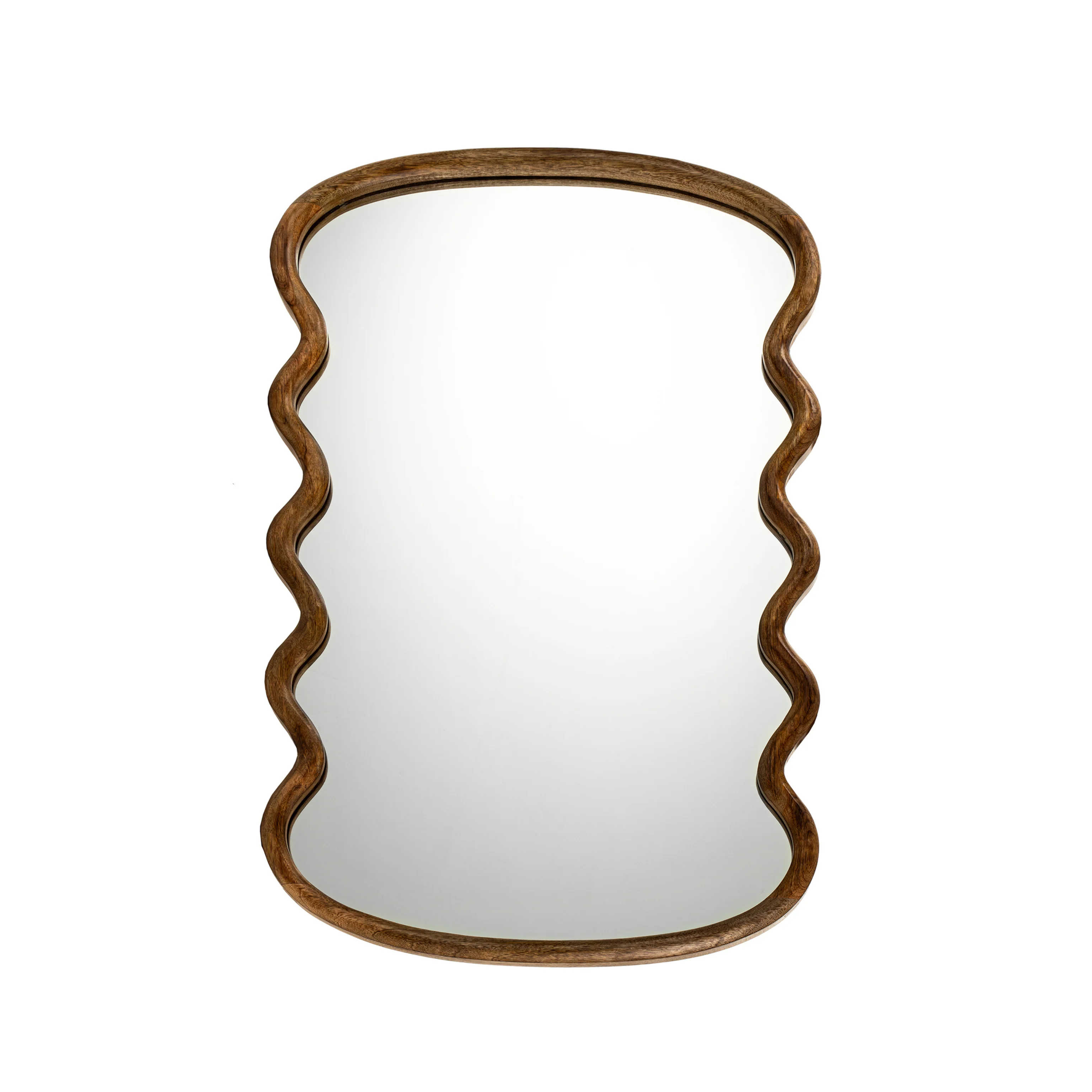 Wavy Wooden Mirror