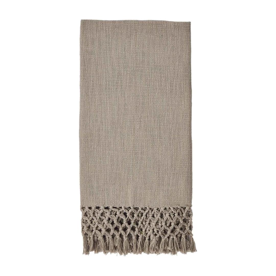 Macrame Throw - Taupe