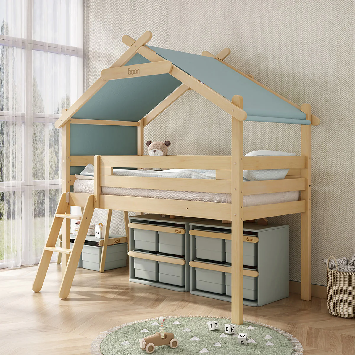 Forest Teepee Single Loft Bed