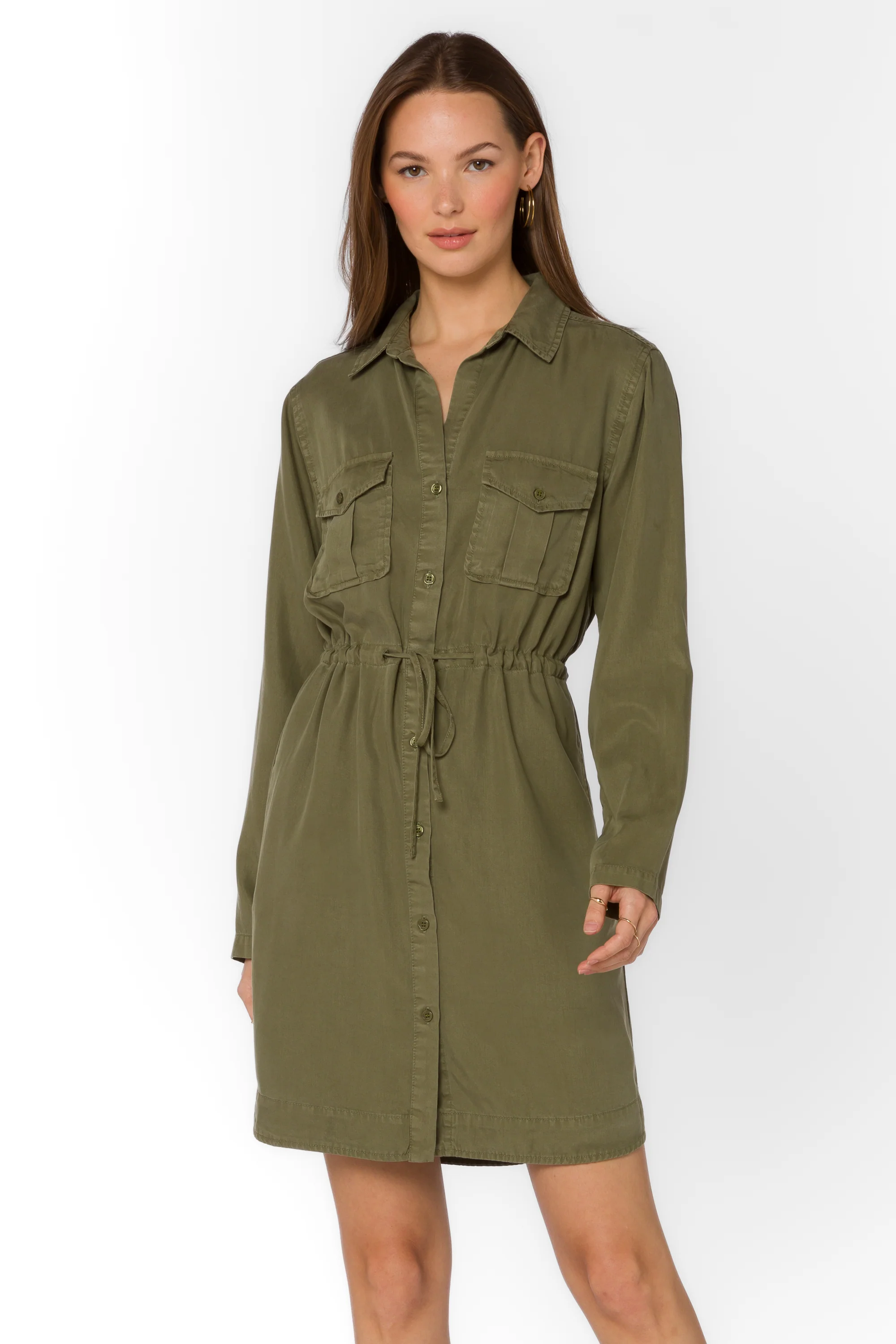 Lois Burnt Olive Dress