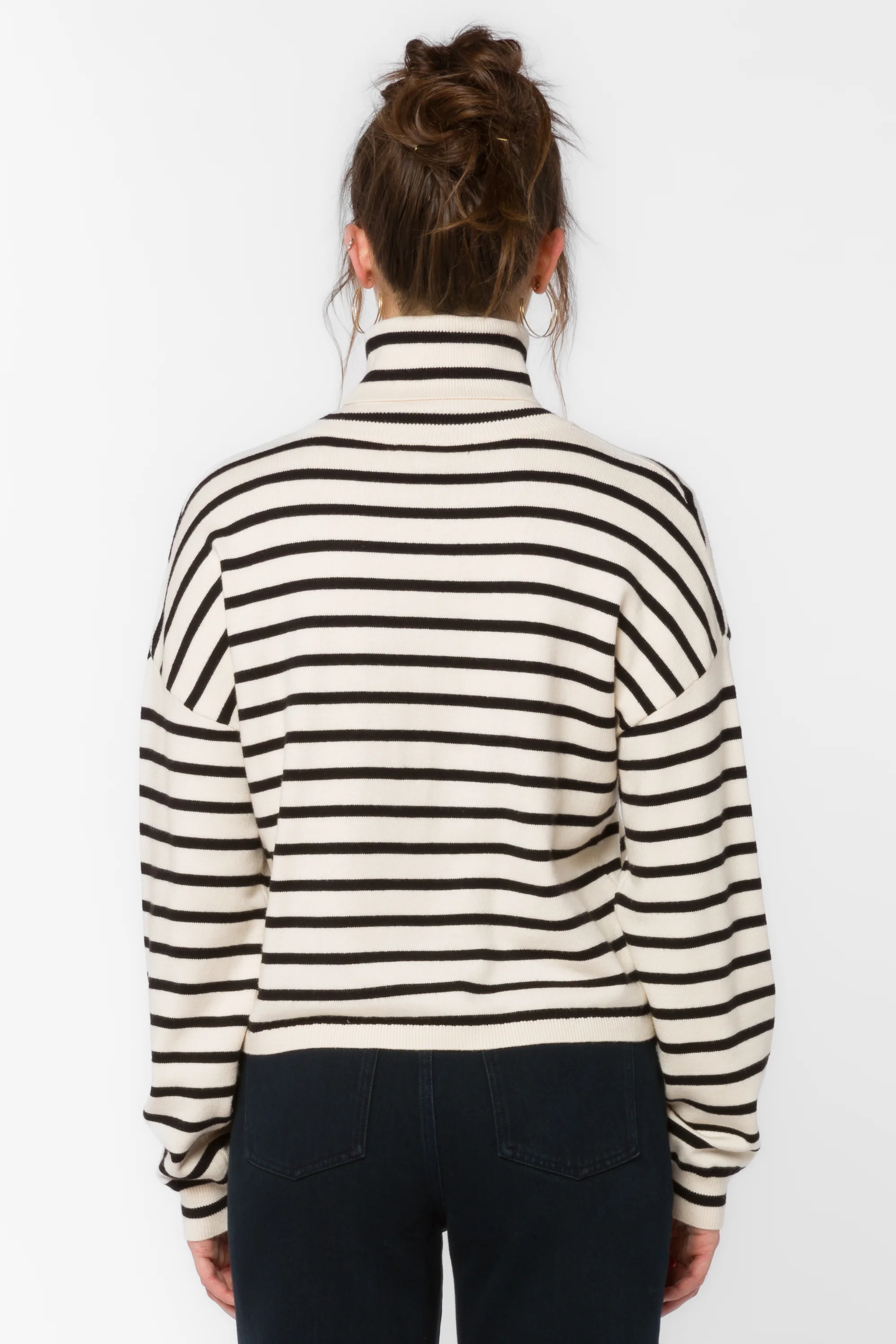Kipp Black Off White Stripe Sweater
