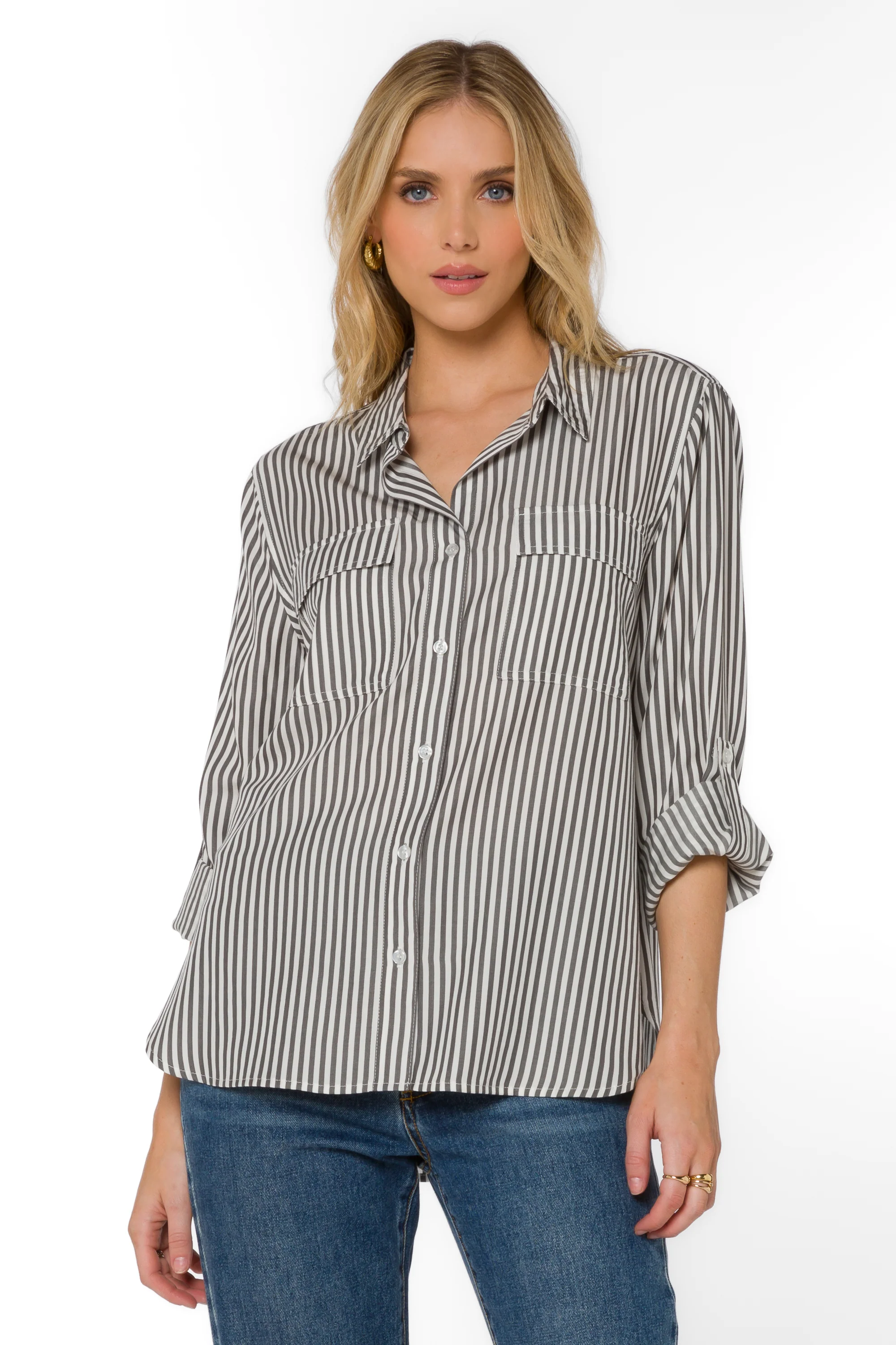 Talma Charcoal Stripe Shirt