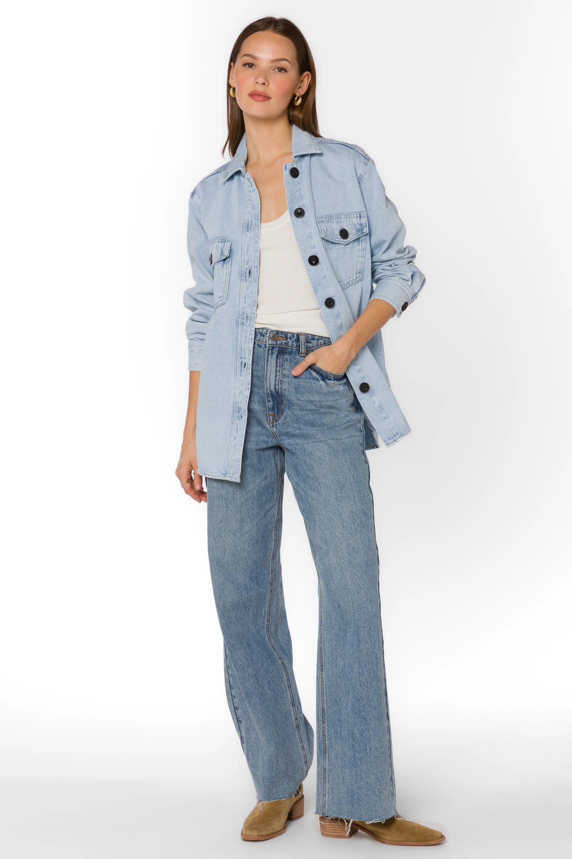 Austin Light Mineral Blue Shirt Jacket