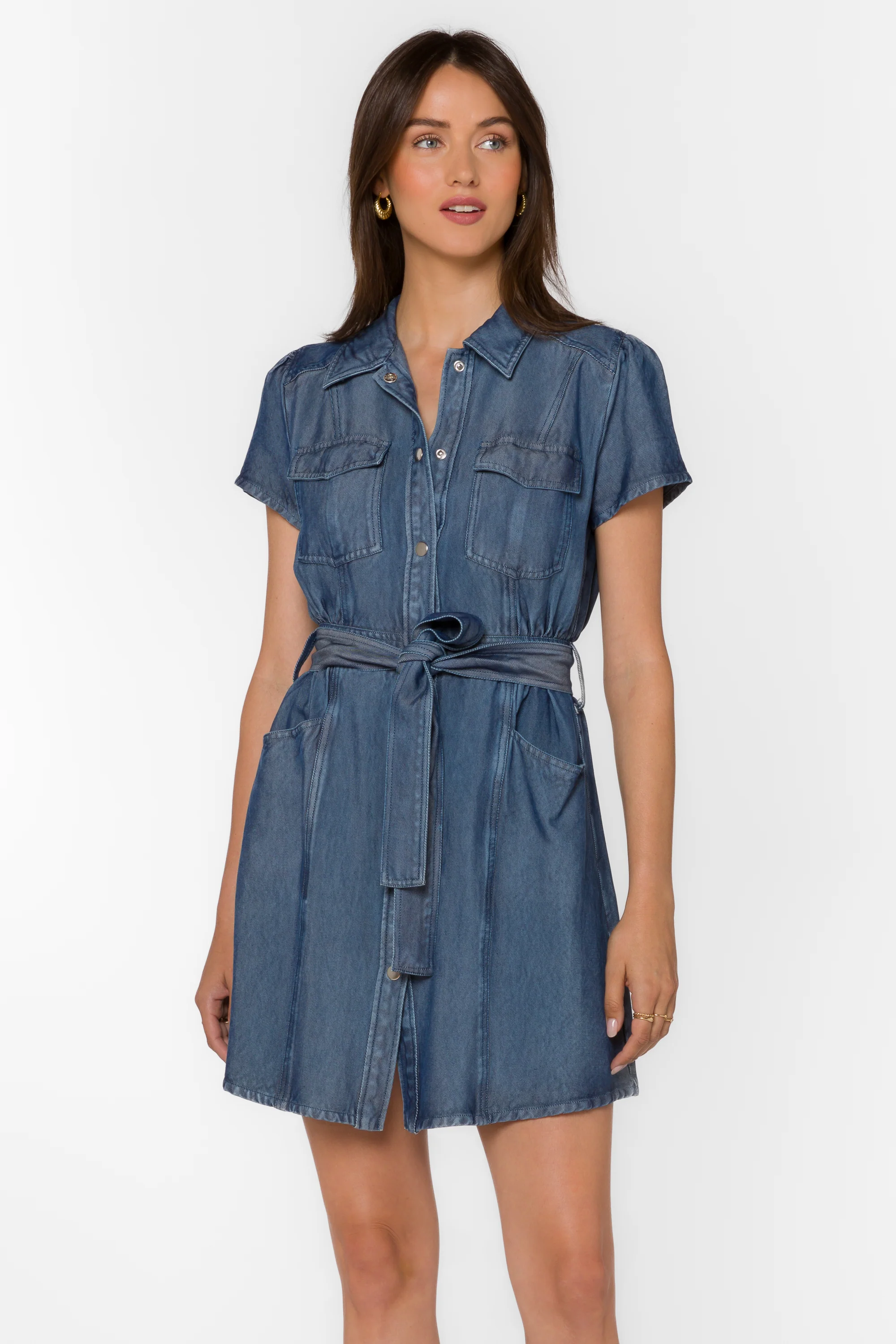 Fonda Calva Blue Dress