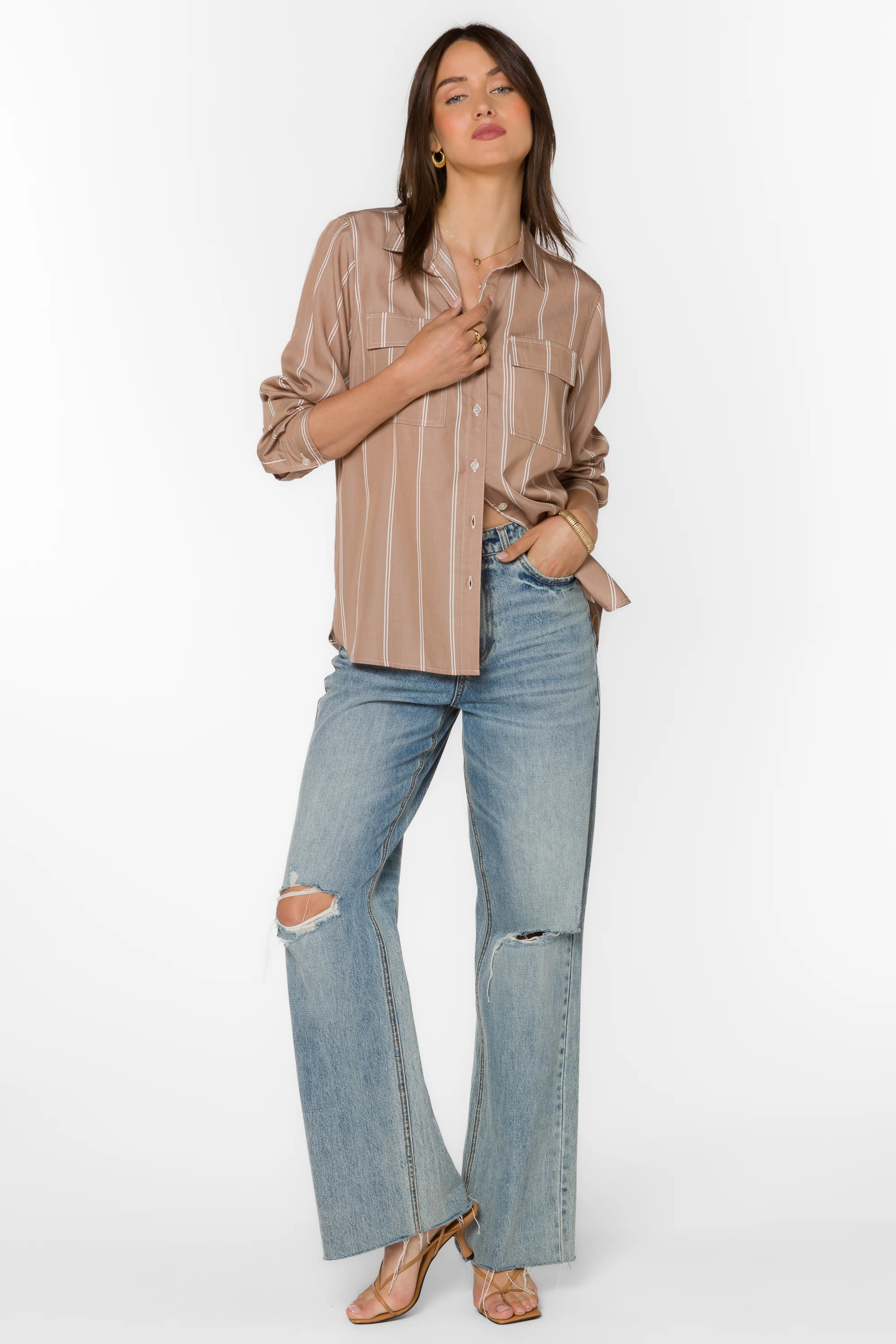Talma Praline Stripe Shirt