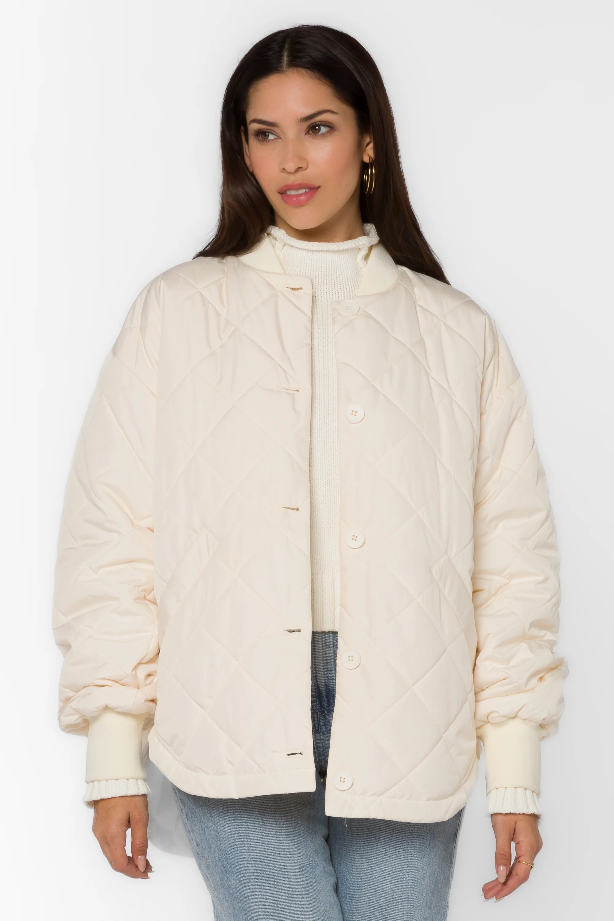 Celeste Ivory Quilted Jacket