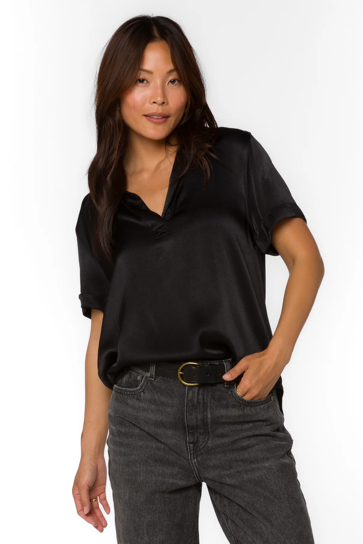 Lena Black Blouse