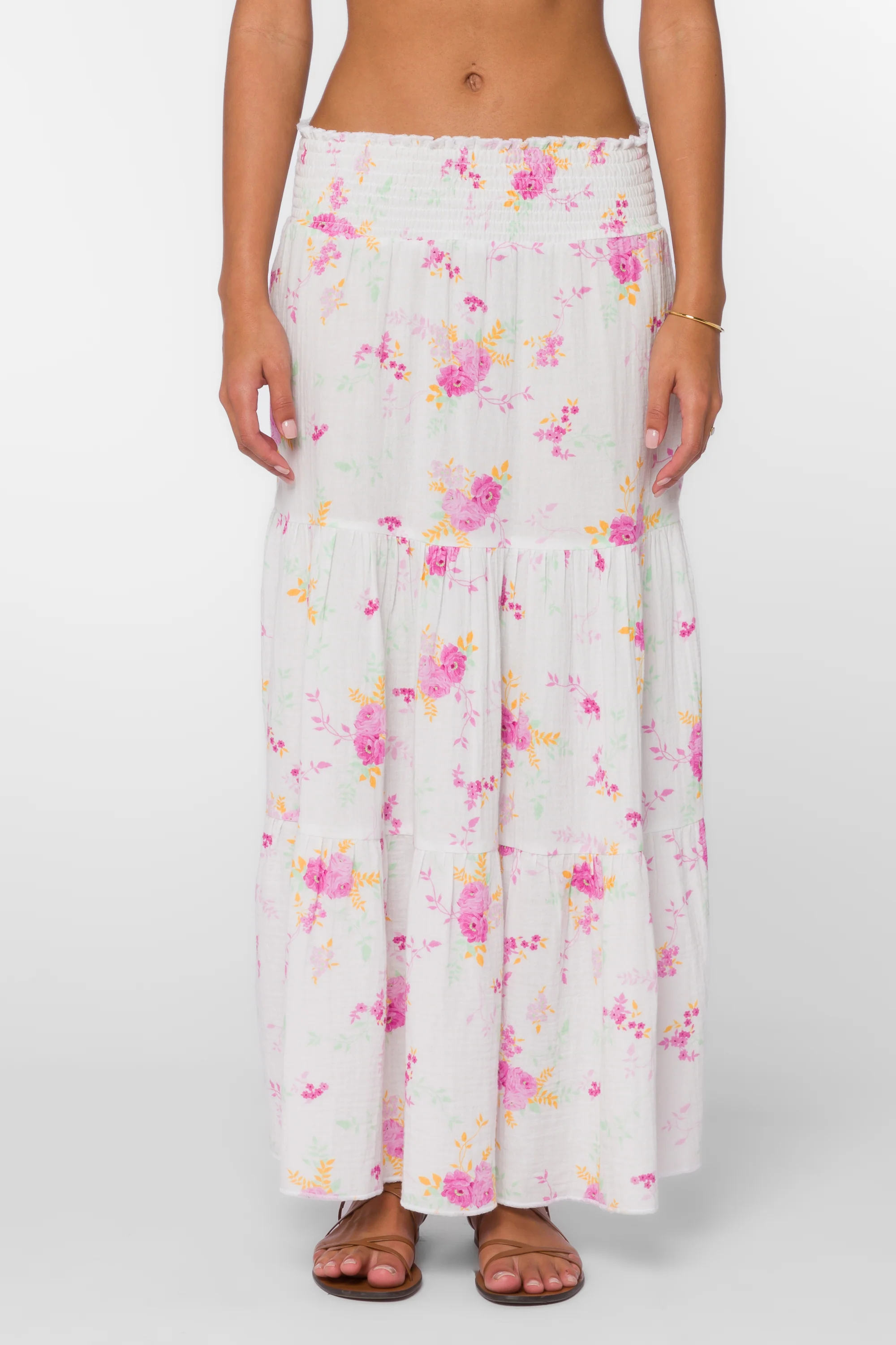 Irene Pink Roses Skirt