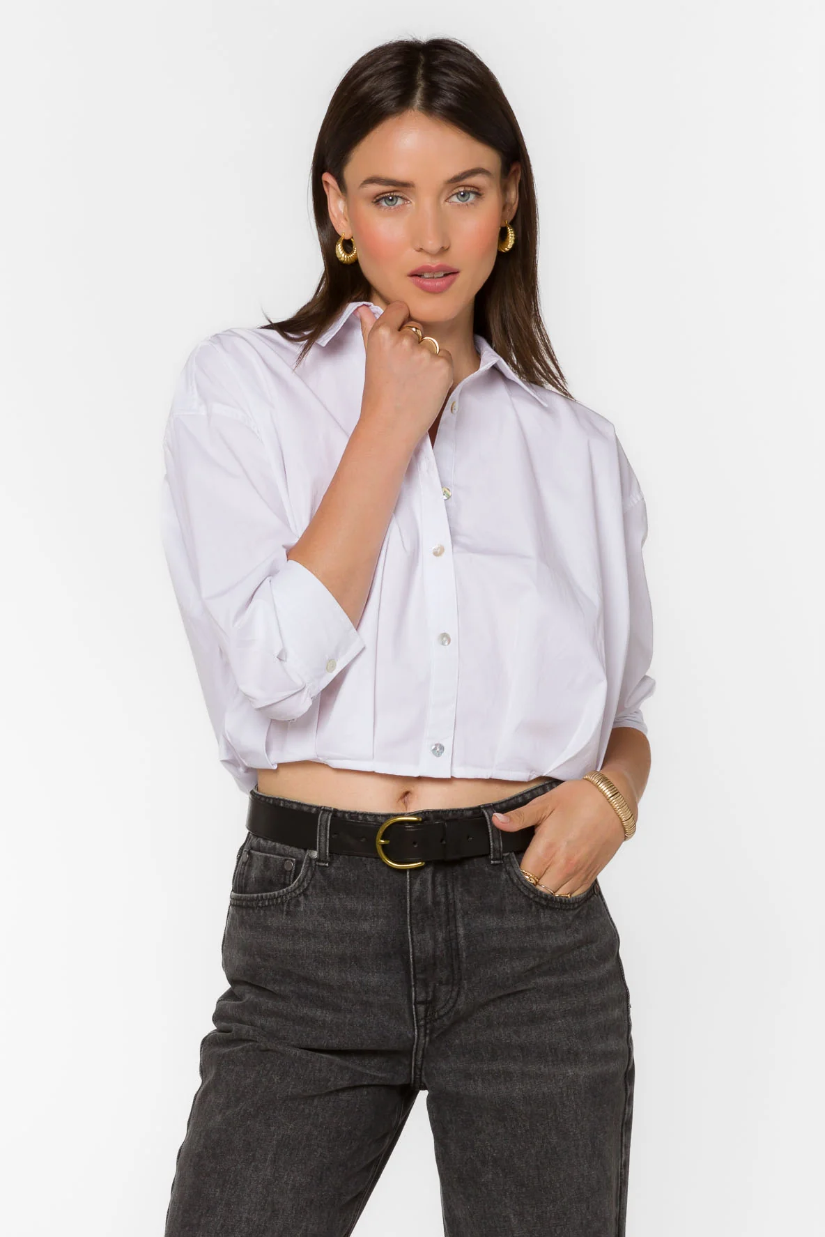 Poppy Optic White Top