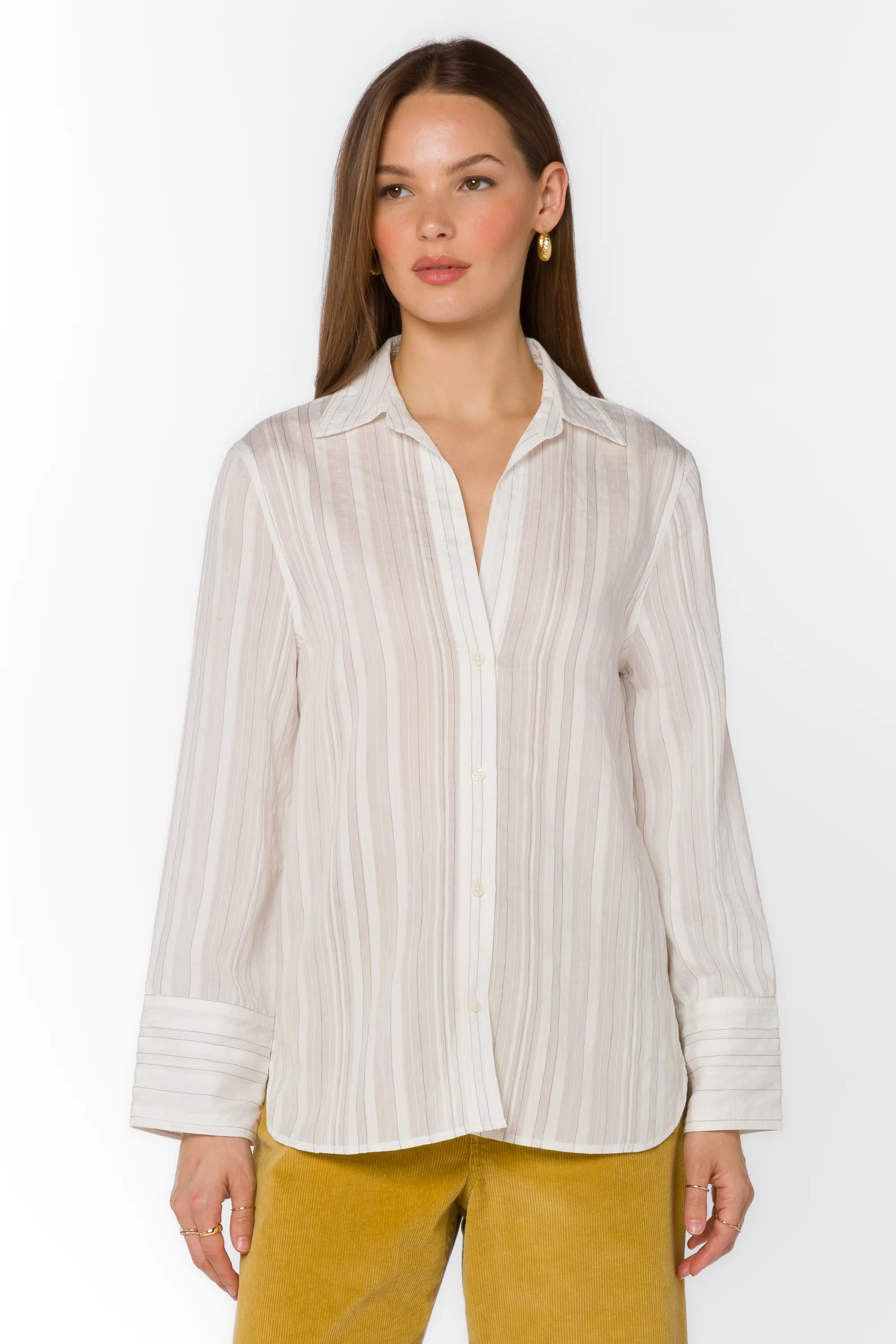 Kennedy White Black Stripe Shirt
